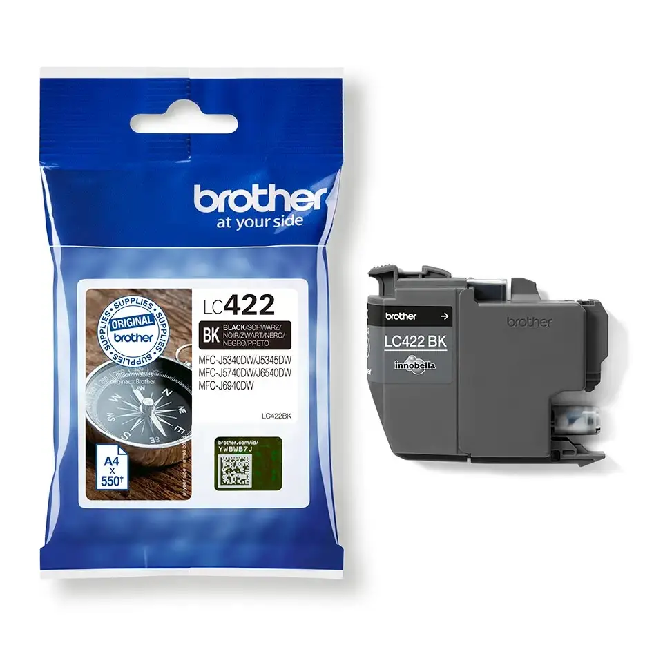 LC422BK Black ink cartridge 550 pages MFCJ5340DW, 5740DW,MFCJ6540DW,MFCJ6940DW