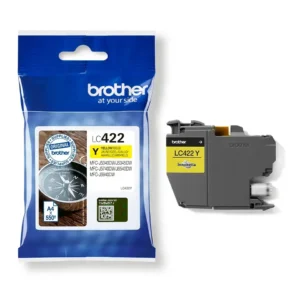 LC422Y Yellow ink cartridge 550 pages MFCJ5340DW, 5740DW,MFCJ6540DW,MFCJ6940DW