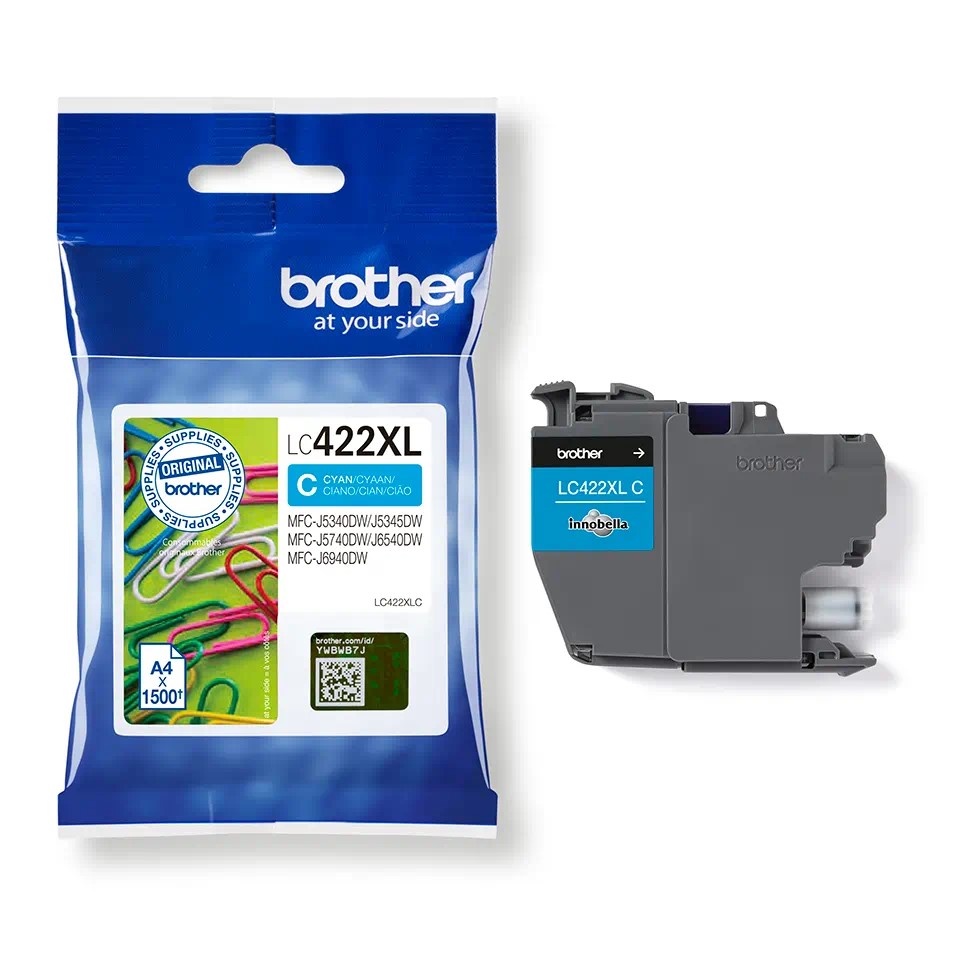 LC422XLC Cyan ink cartridge 1500 pages MFCJ5340DW, 5740DW,MFCJ6540DW,MFCJ6940DW