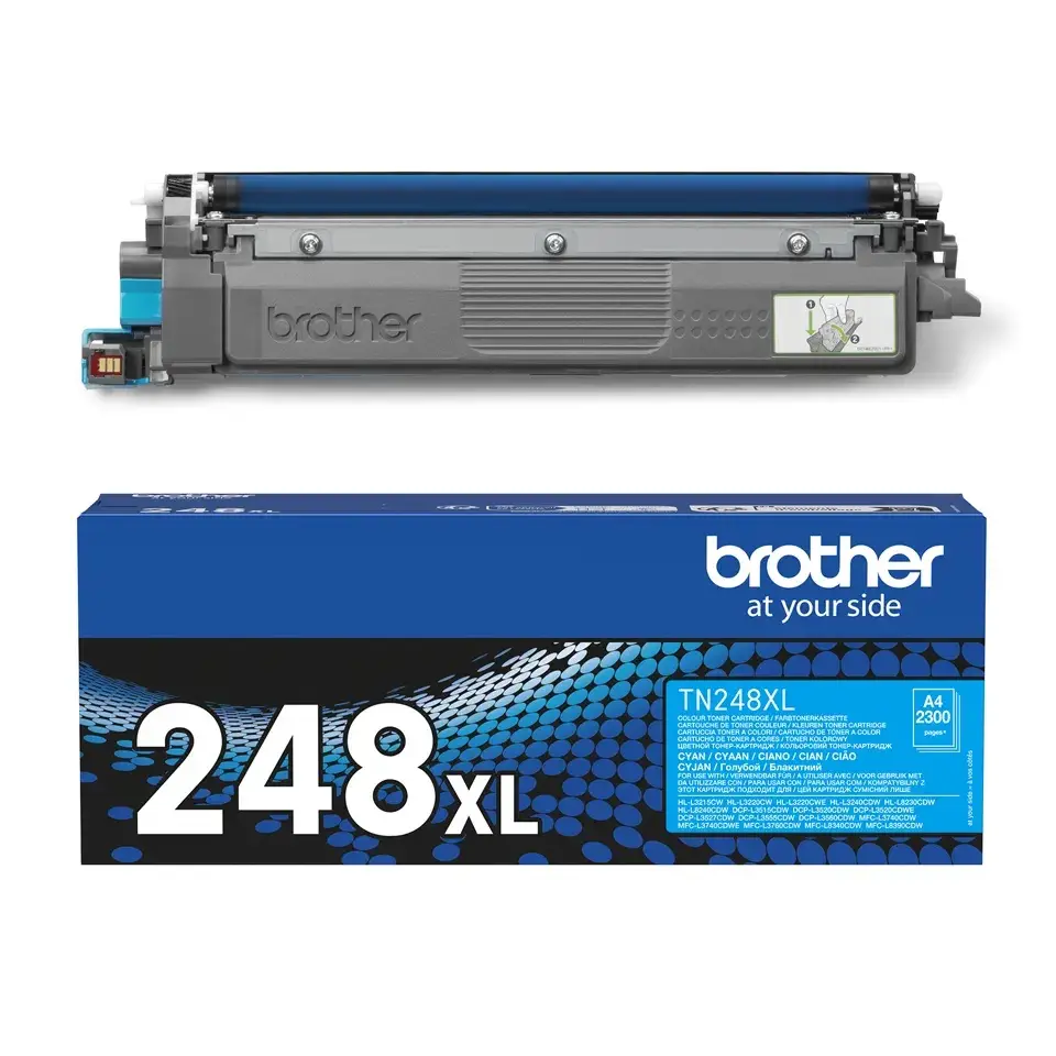 TN248XLC BROTHER CYAN TONER 2300 Pages (HL-L3220/3240/DCP-L3520/3560/MFC-L3740/3760)