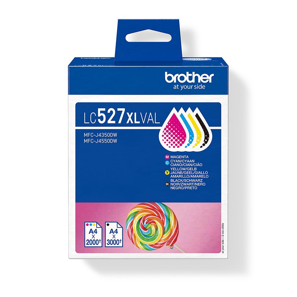 LC527XLVAL value pack cartridge 3000/2000 pages ( MFCJ4350DW, MFCJ4550DW)