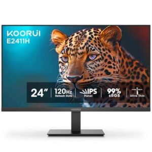 KOORUI MONITOR 23.8″ FHD IPS 120Hz ULTRA-THIN VGA/HDMI 3YW E2411H