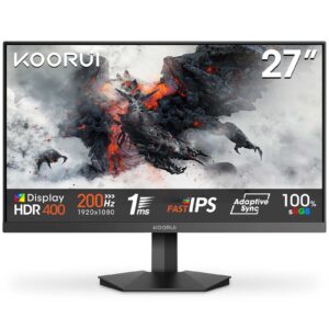 KOORUI GAMING MONITOR 27″ FHD IPS 200Hz 1MS HDMI/DP 3YW G2711P